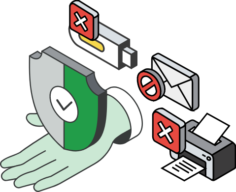 全方位の流出経路を完全封鎖のイメージ