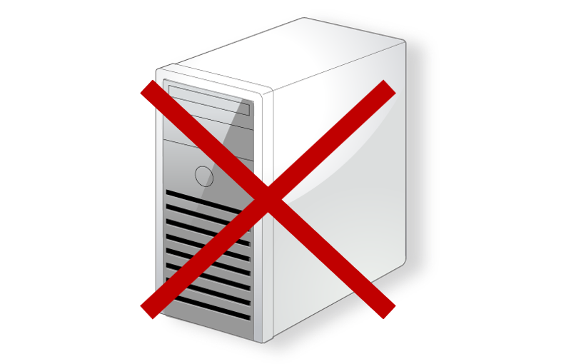 サーバー不要で、管理者の負担を軽減