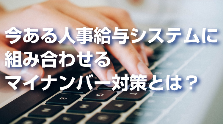 今ある人事給与システムに組み合わせるマイナンバー対策とは